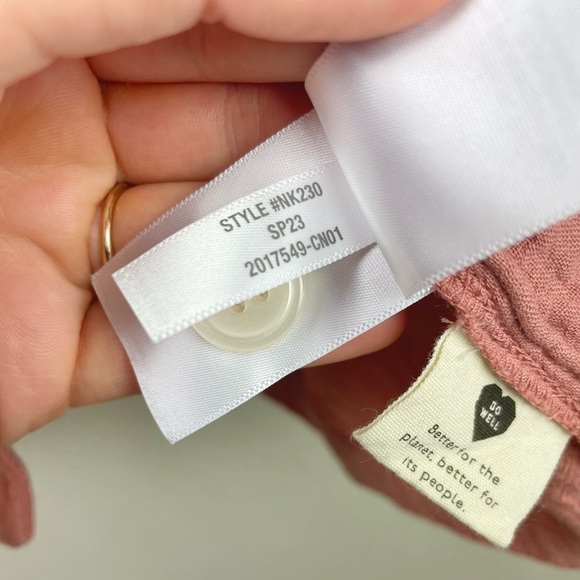 NWT Madewell Women's Large Lightespun Oversized Short Sleeve Pajama Top Rose PJ - Picture 10 of 14